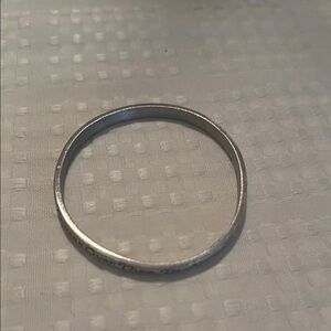 Silver Inspirational Bangle Bracelet